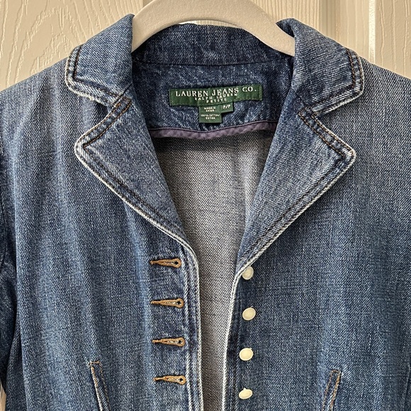 Ralph Lauren Vintage Denim Blazer with Pearl Buttons. - Picture 1 of 6